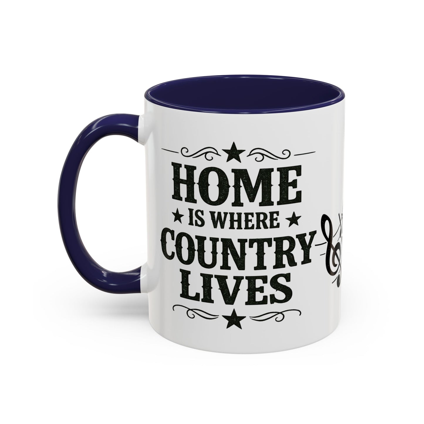 Home Is Where Country Lives Accent Mug – Country Music Mug
