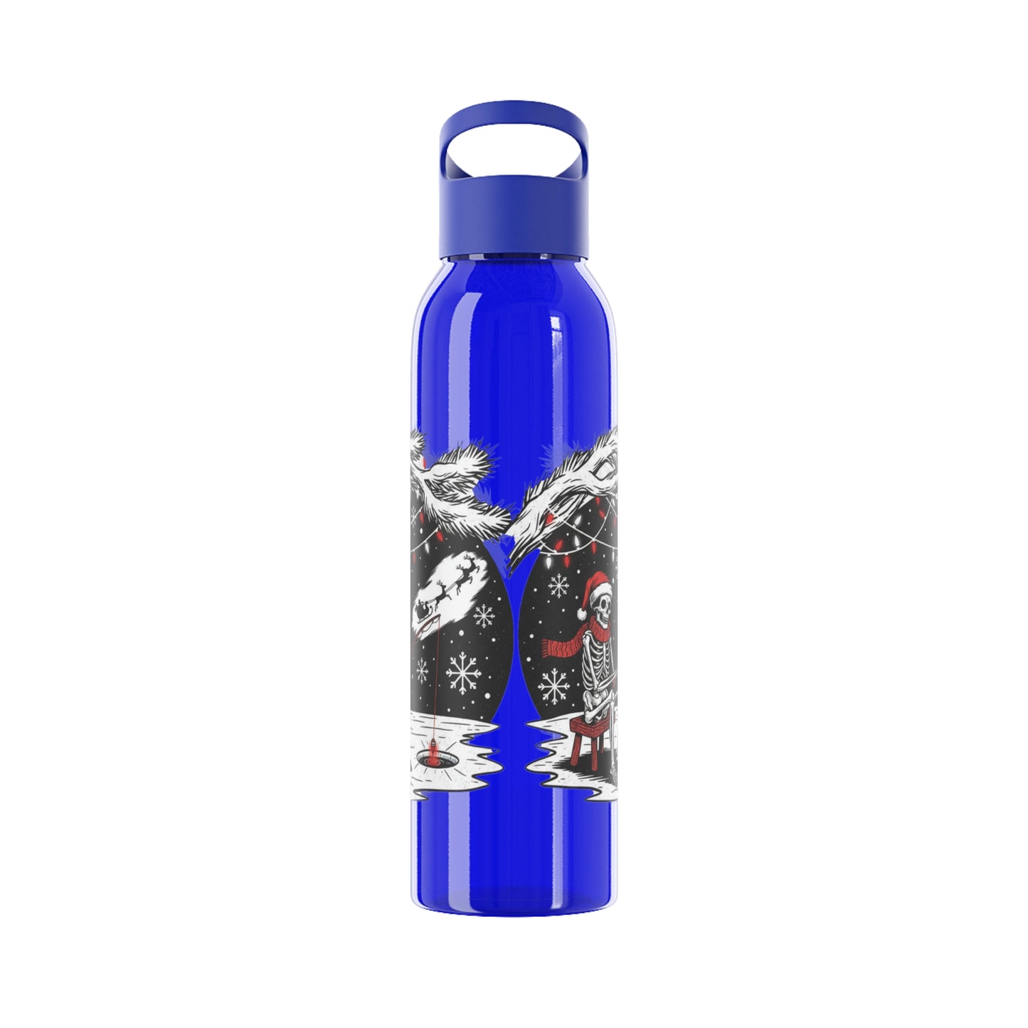 Merry Fishing Christmas Water Bottle – Skeleton Fishing Bottle