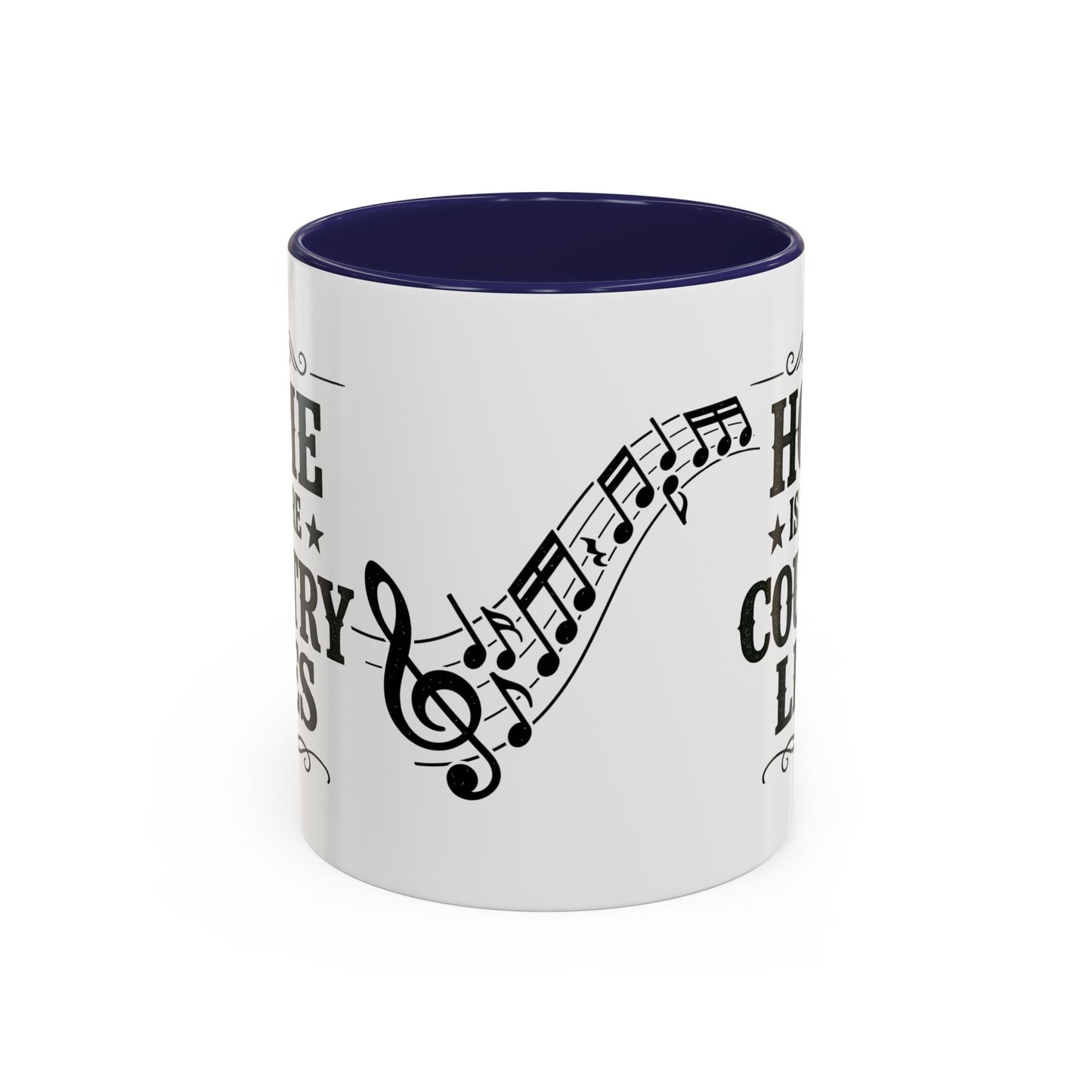 Home Is Where Country Lives Accent Mug – Country Music Mug