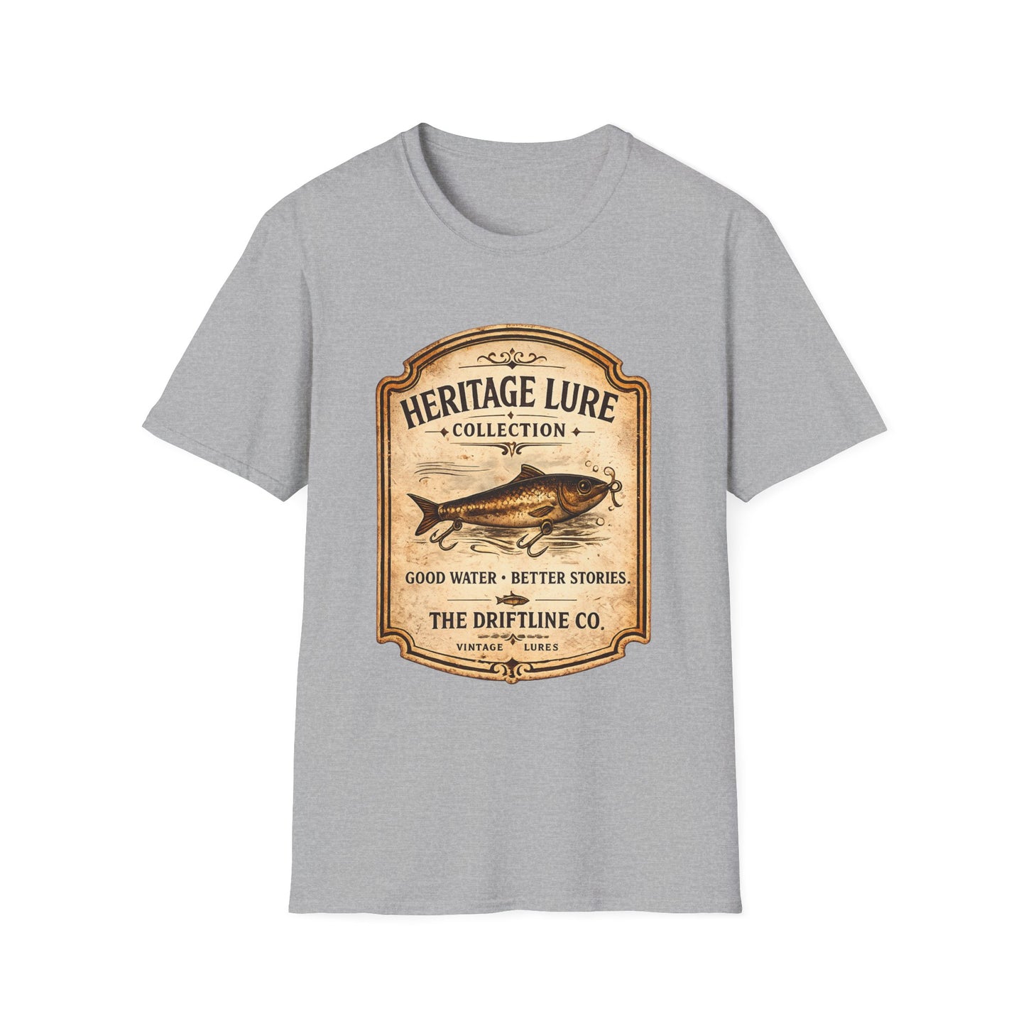 Heritage Lure Collection Fishing T-Shirt | Vintage Angler Tee | The Driftline Company