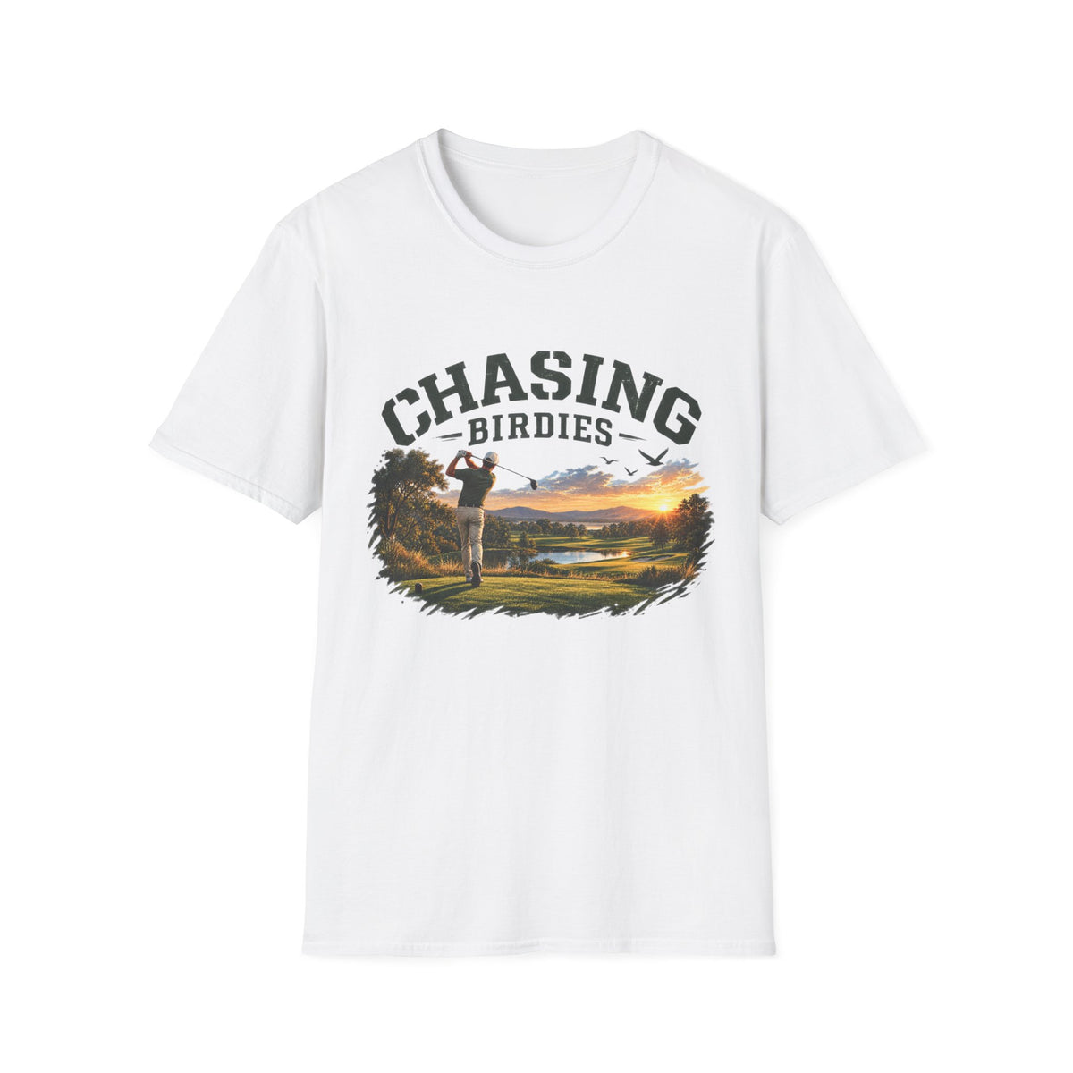 Chasing Birdies Golf T-Shirt – Scenic Golfer Tee
