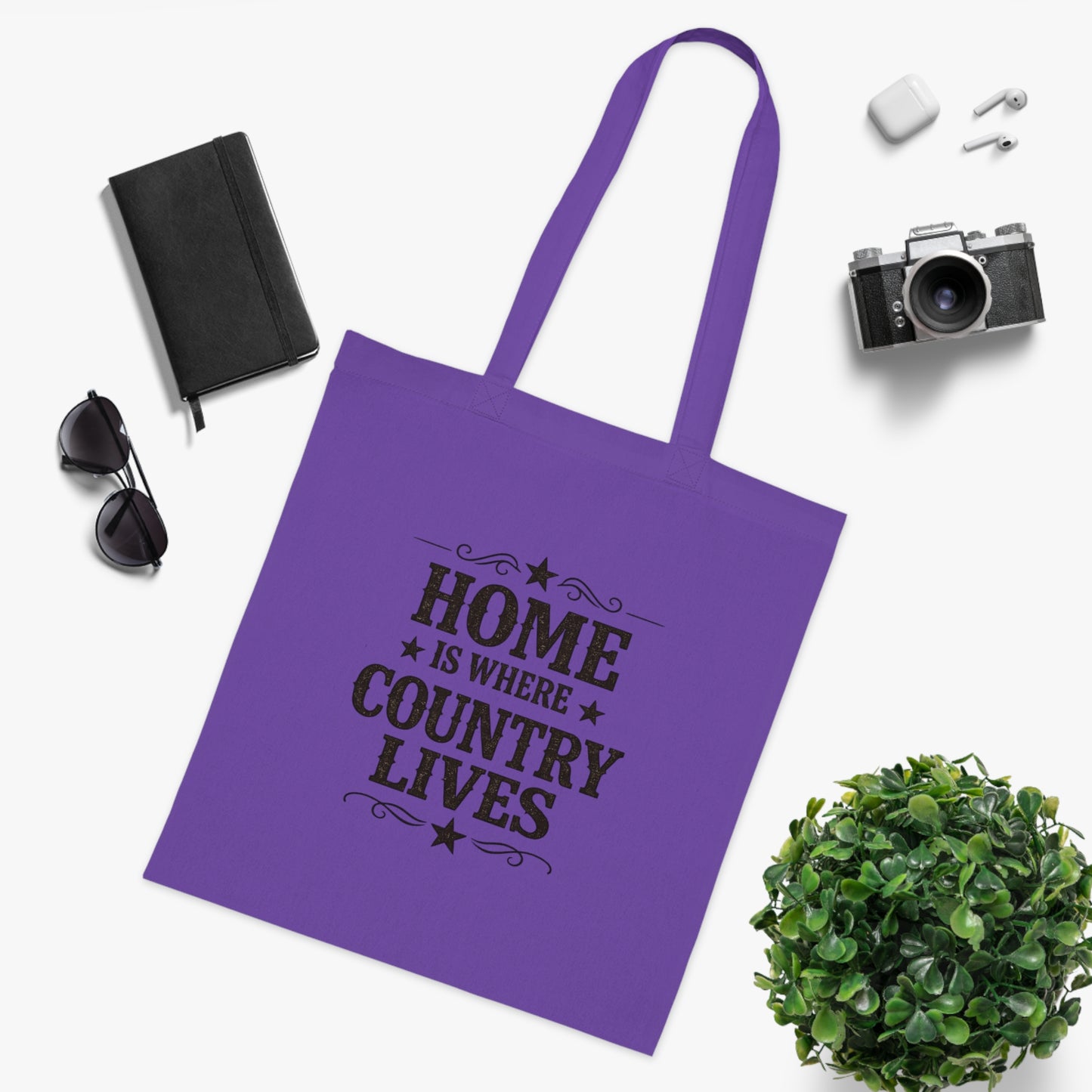 Home Is Where Country Lives Tote Bag – Country Shopper Bag