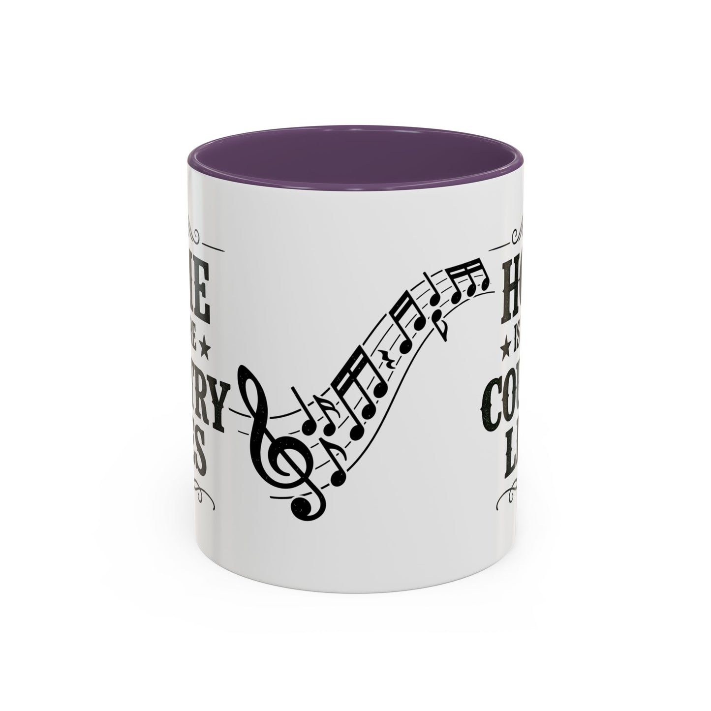 Home Is Where Country Lives Accent Mug – Country Music Mug
