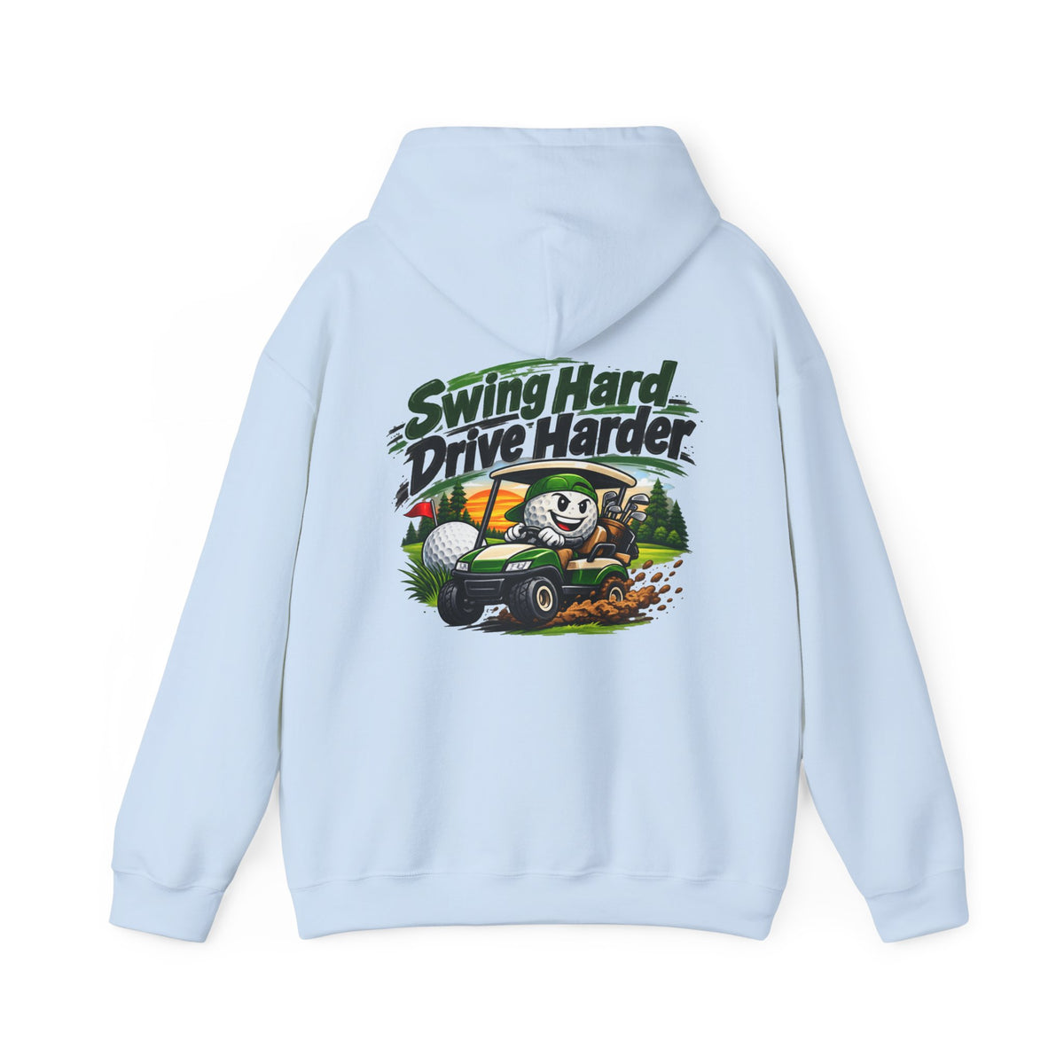 Sweat à capuche de golf amusant Petit imprimé avant Motif de golf