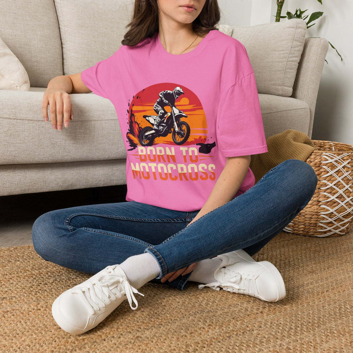 Born to Motocross Sunset T-Shirt - Dirt Bike Tee