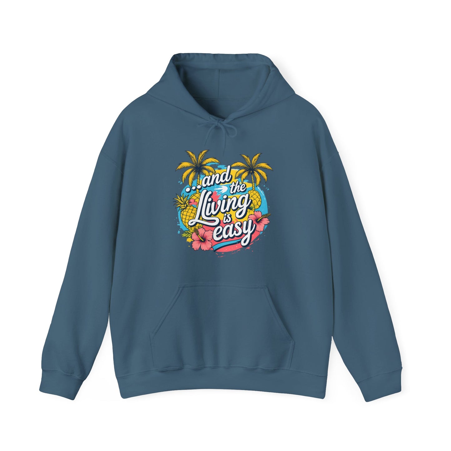Easy Living Co. "...and the Living is Easy" Tropical Hoodie | Relaxed Beach & Summer Pullover
