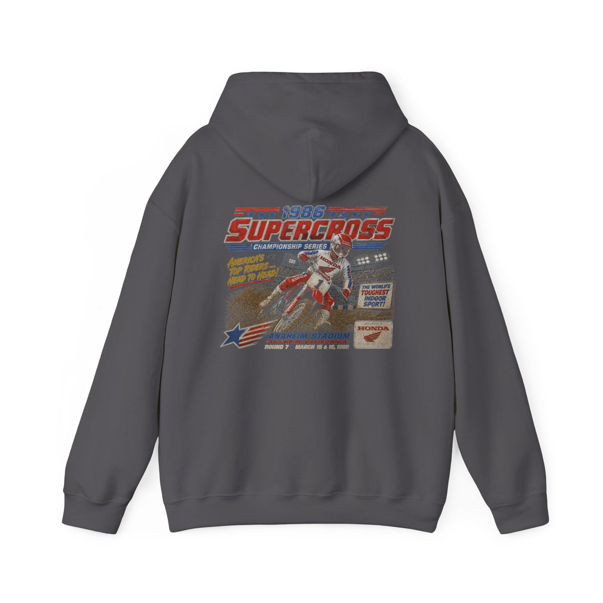 Supercross 1986 Motocross Hoodie – Vintage Dirt Bike Hoodie