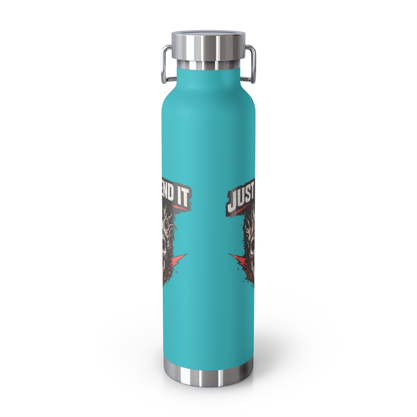 Just Send It Flask   22oz Copper-Insulated Skull & Flames Water Bottle