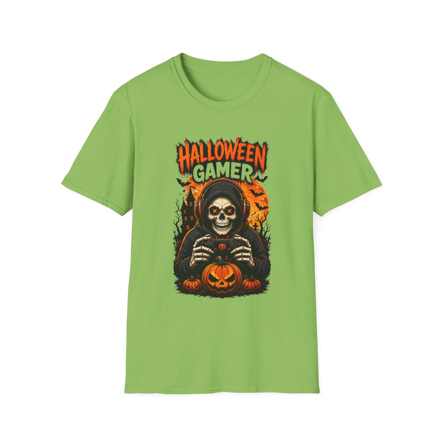 Halloween Gamer T-Shirt – Skull Gaming Halloween Tee