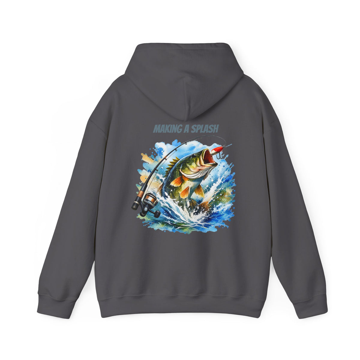 Making a Splash Back Print Hoodie – Fishing Graphic Hoodie