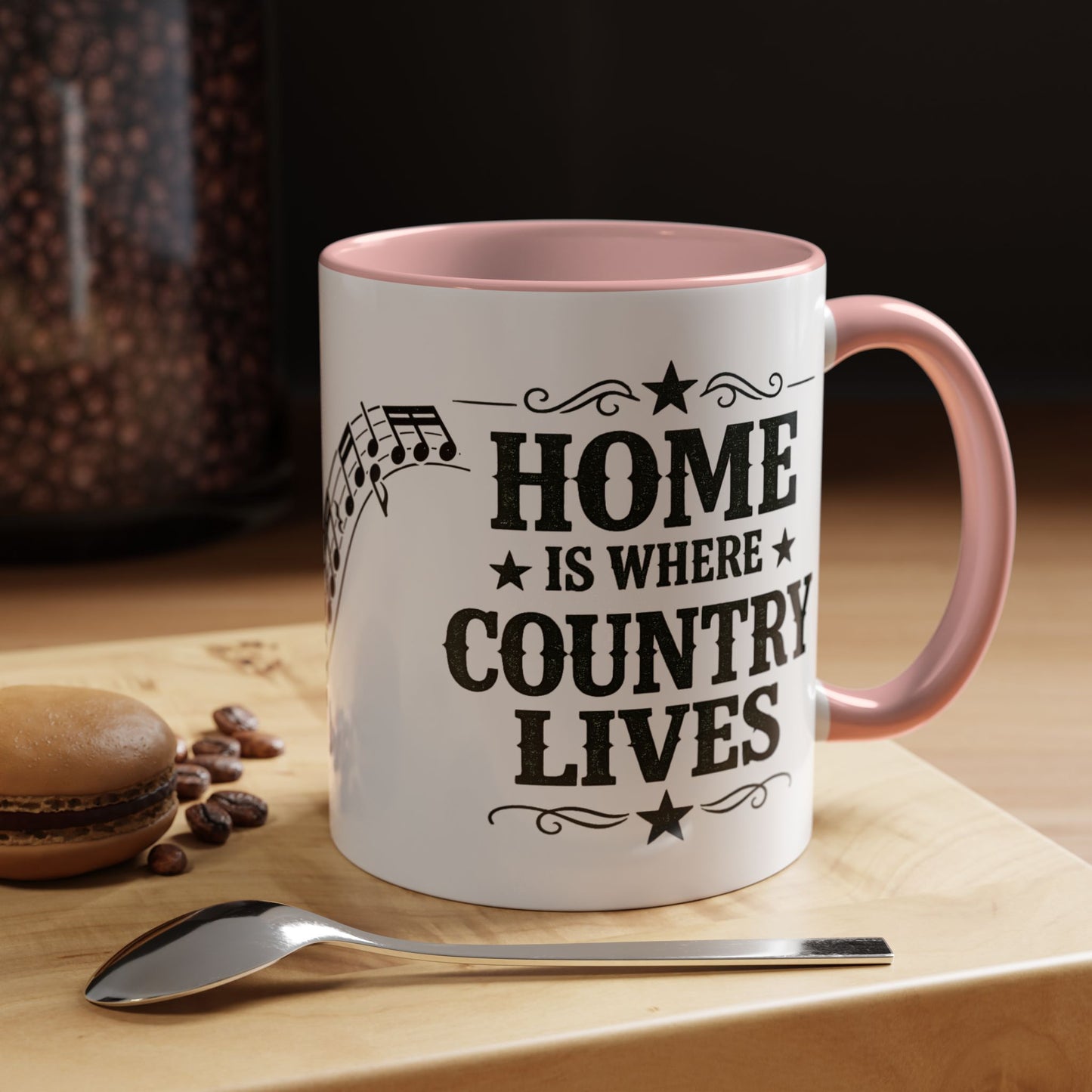 Home Is Where Country Lives Accent Mug – Country Music Mug