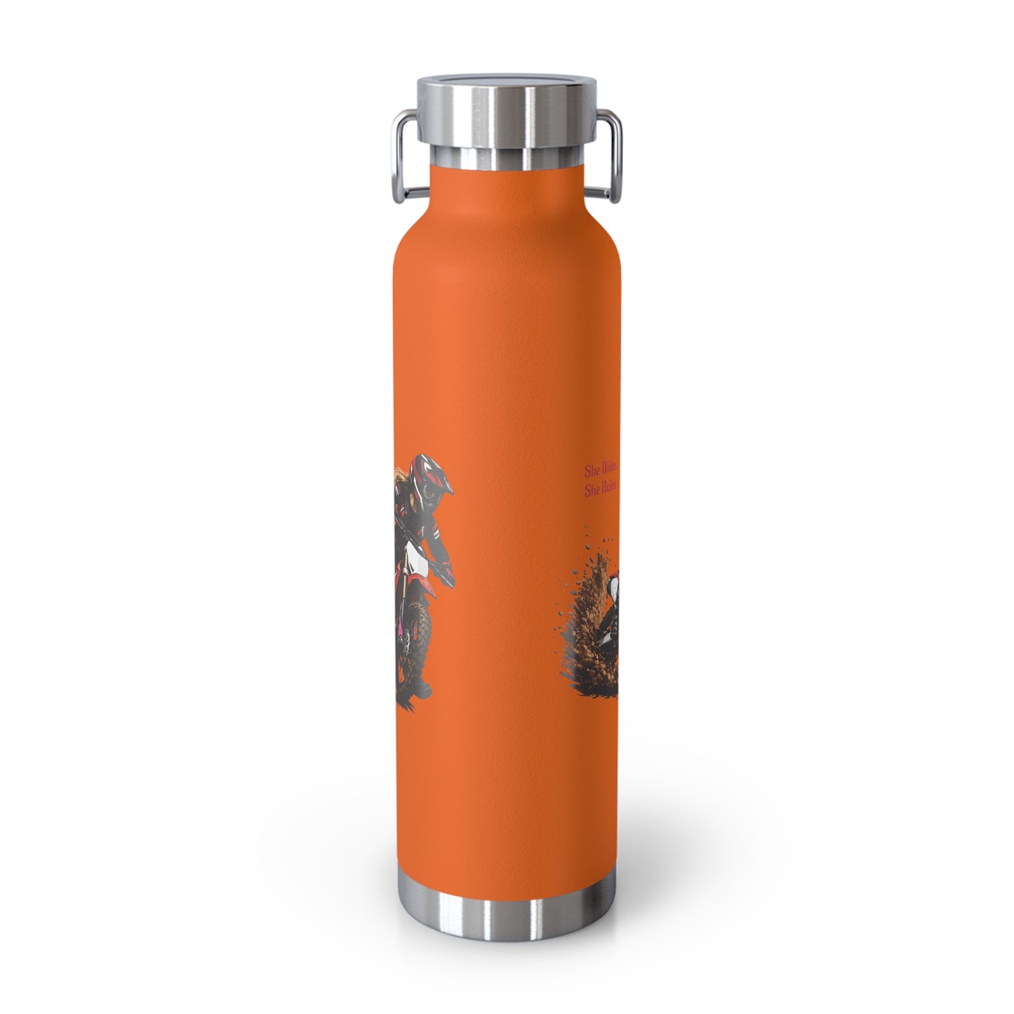 She Rides She Rules Motocross Insulated Flask