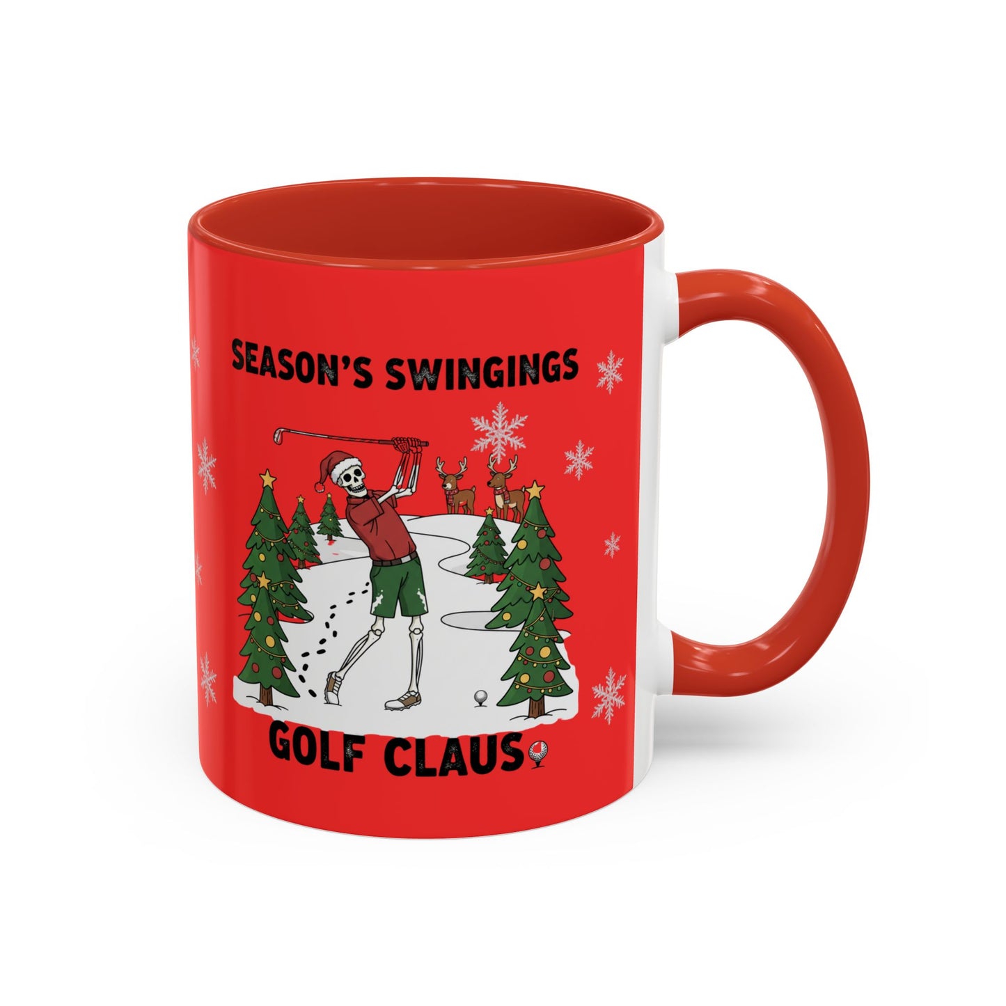 Golf Claus Christmas Accent Mug – Season’s Swingings Golf Mug