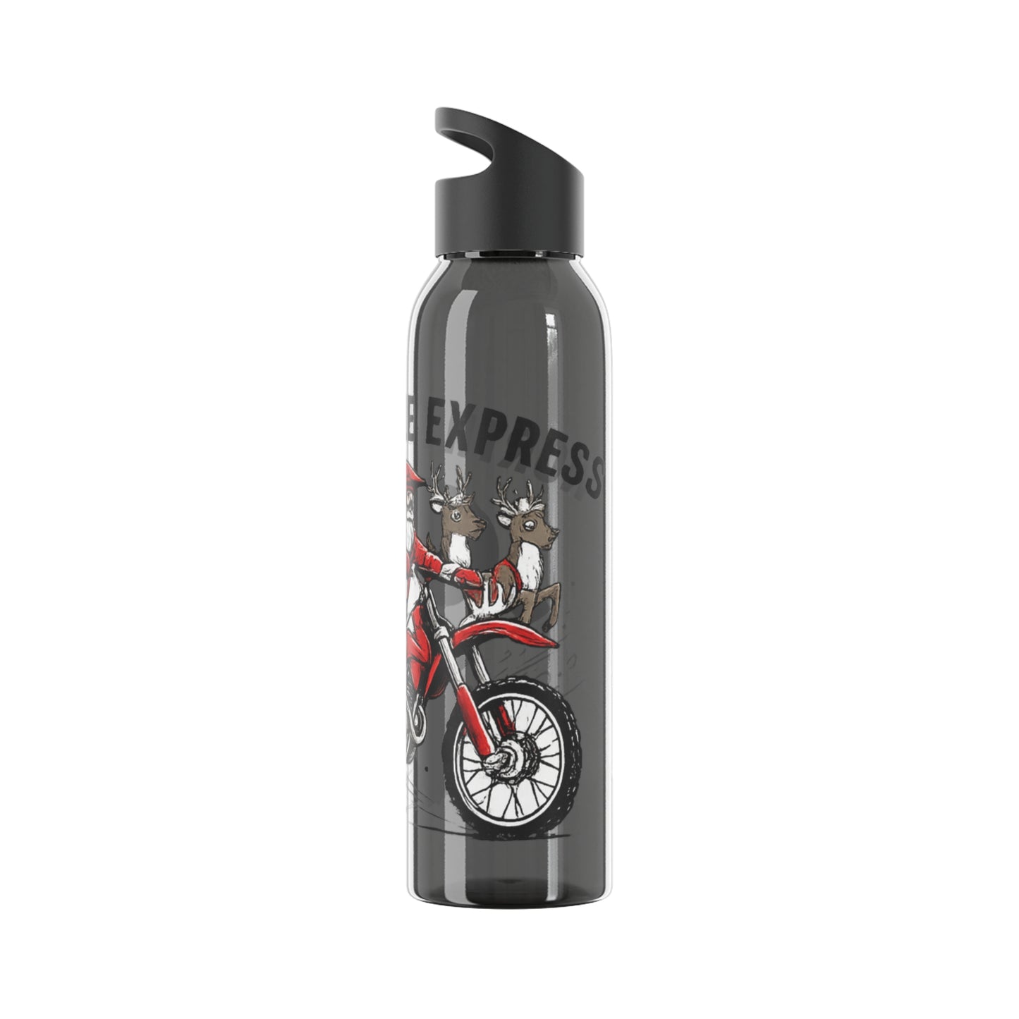 North Pole Express Motocross Christmas Water Bottle