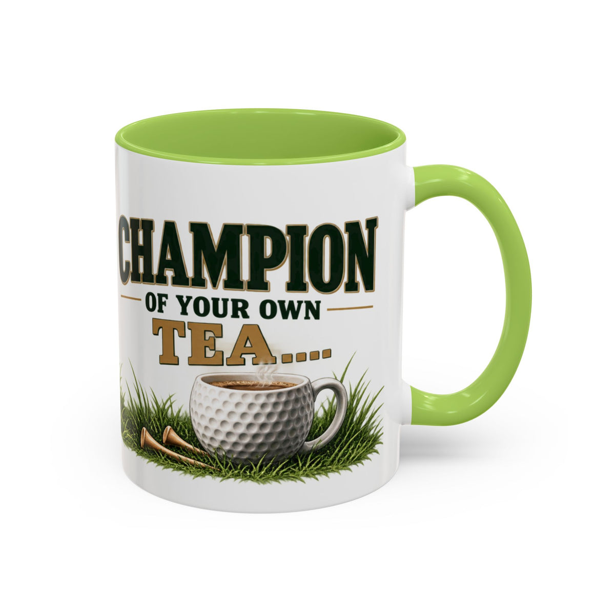 Golf Champion Accent Mug – Wraparound Golfer Design