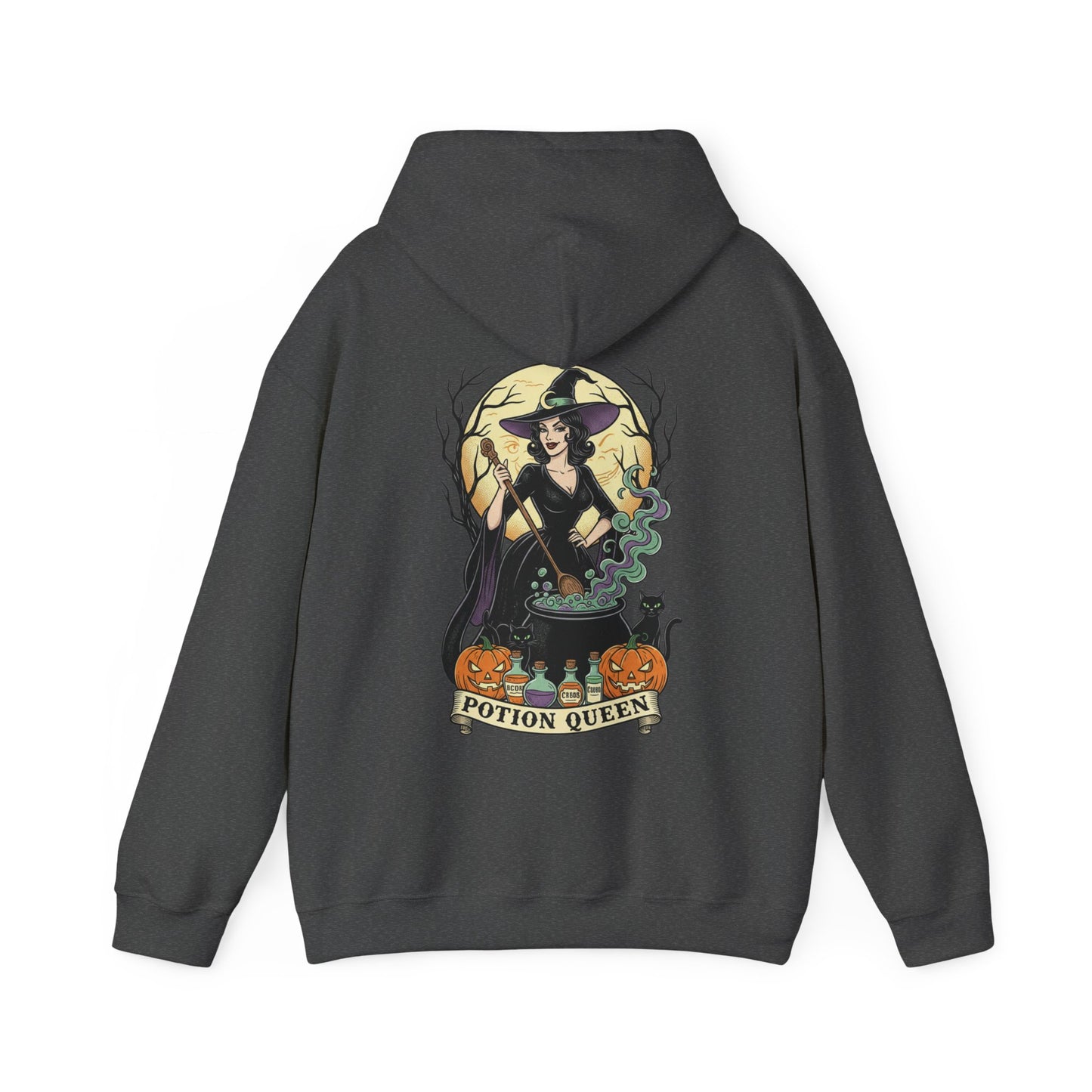 Potion Queen Hoodie Halloween Hexenkessel Grafik Sweatshirt