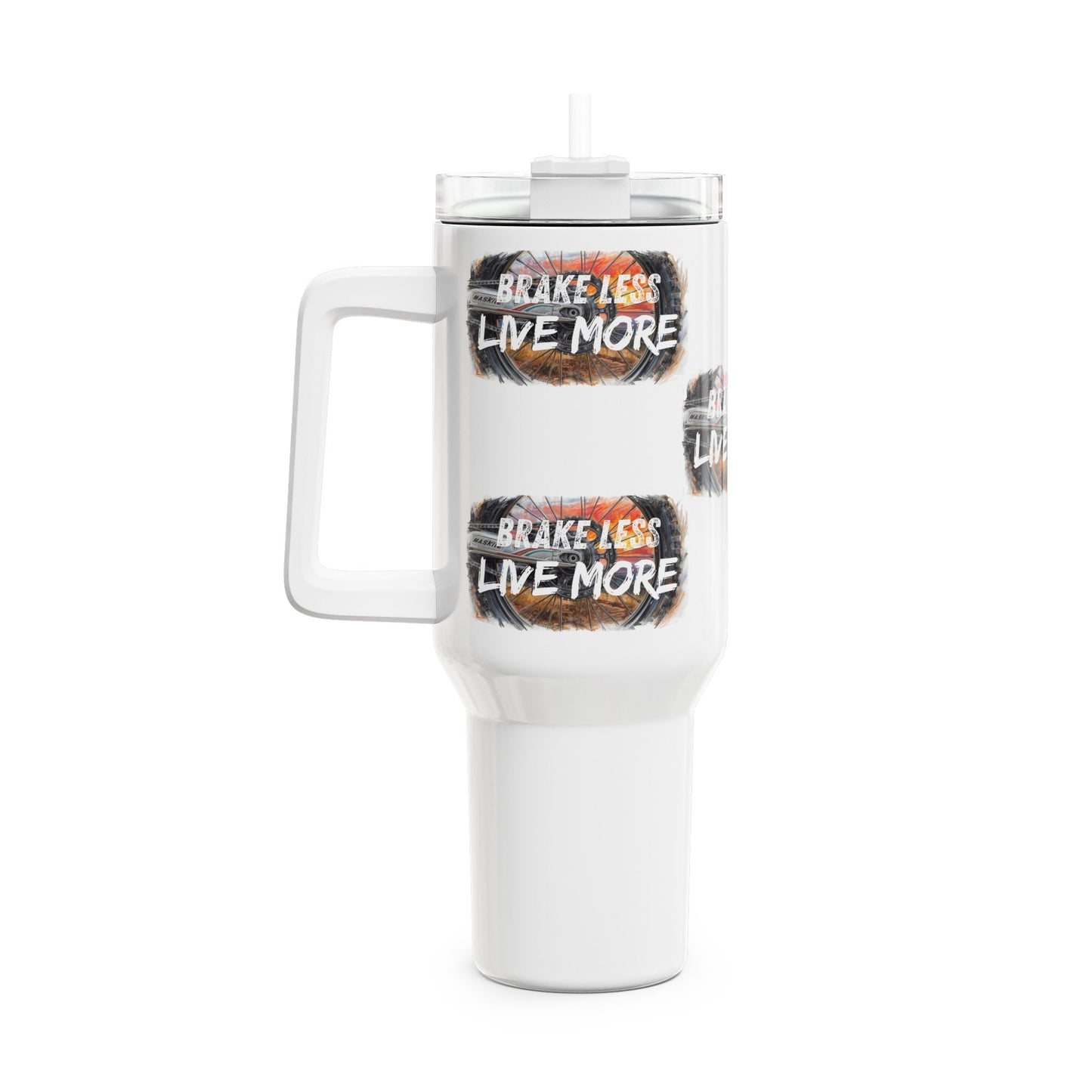 40oz Tumbler Brake Less Live More Adventure Travel Insulated Cup - SJM Print Store