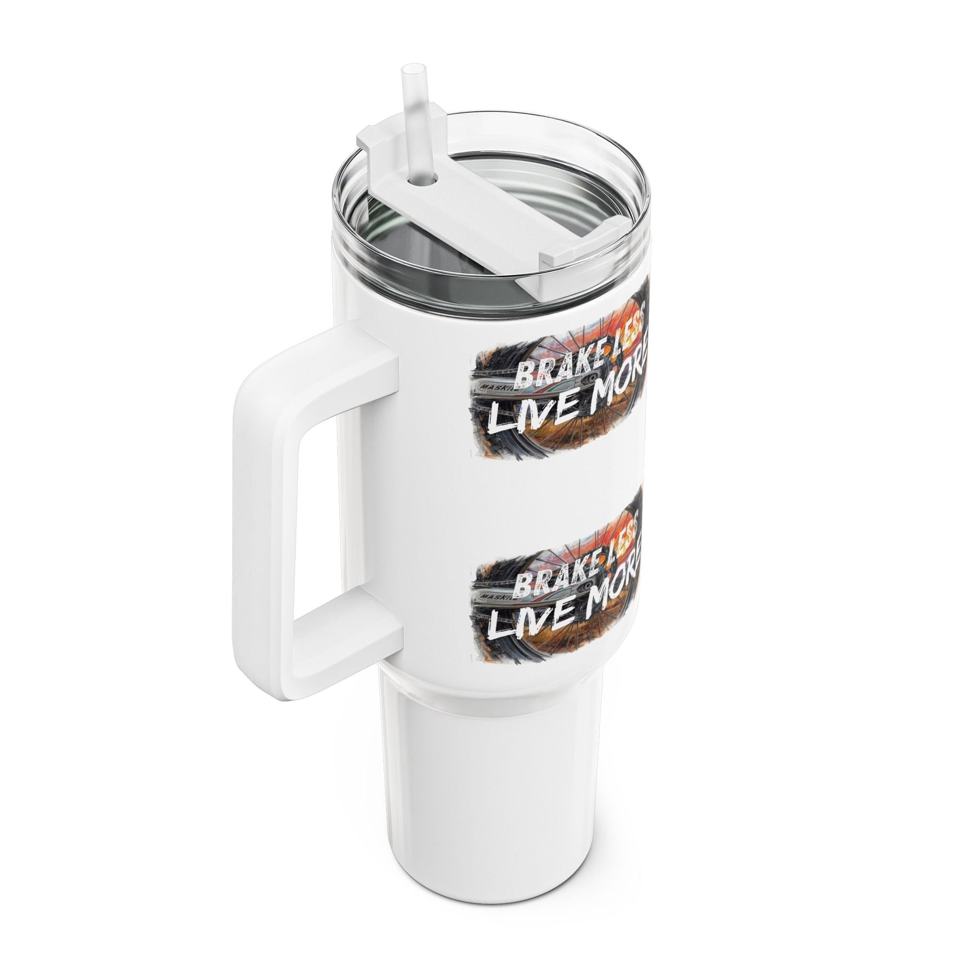 40oz Tumbler Brake Less Live More Adventure Travel Insulated Cup - SJM Print Store