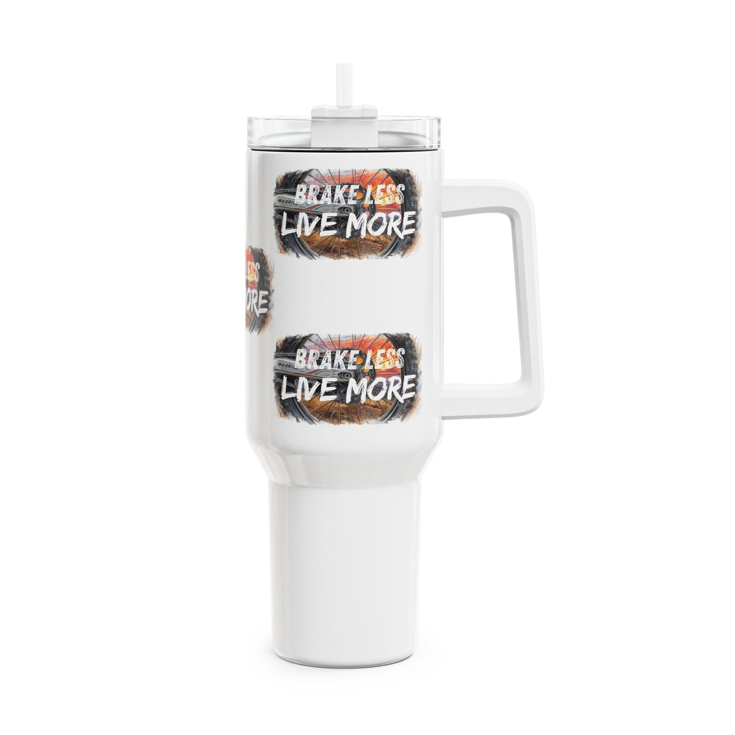 40oz Tumbler Brake Less Live More Adventure Travel Insulated Cup - SJM Print Store
