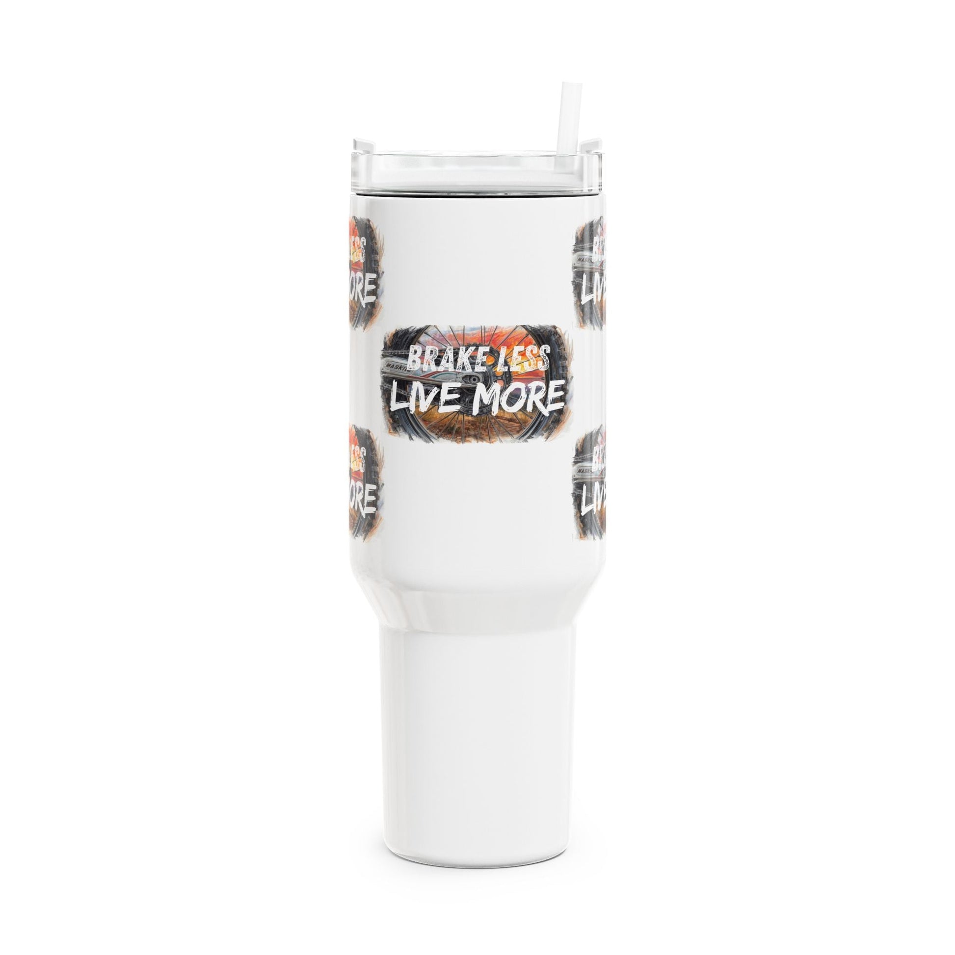 40oz Tumbler Brake Less Live More Adventure Travel Insulated Cup - SJM Print Store