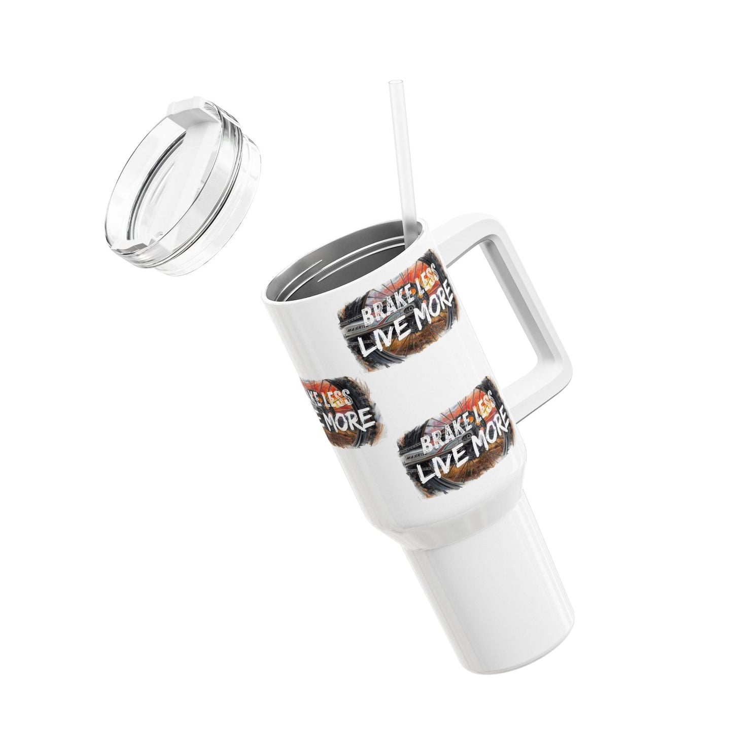 40oz Tumbler Brake Less Live More Adventure Travel Insulated Cup - SJM Print Store