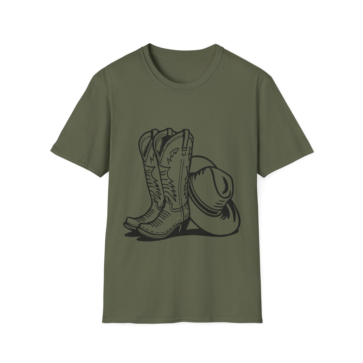 T-shirt Bottes et chapeau de cow-boy – T-shirt graphique style western