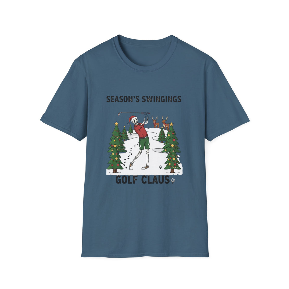 Golf Claus Christmas T-Shirt – Seasons Swingings Golf Tee