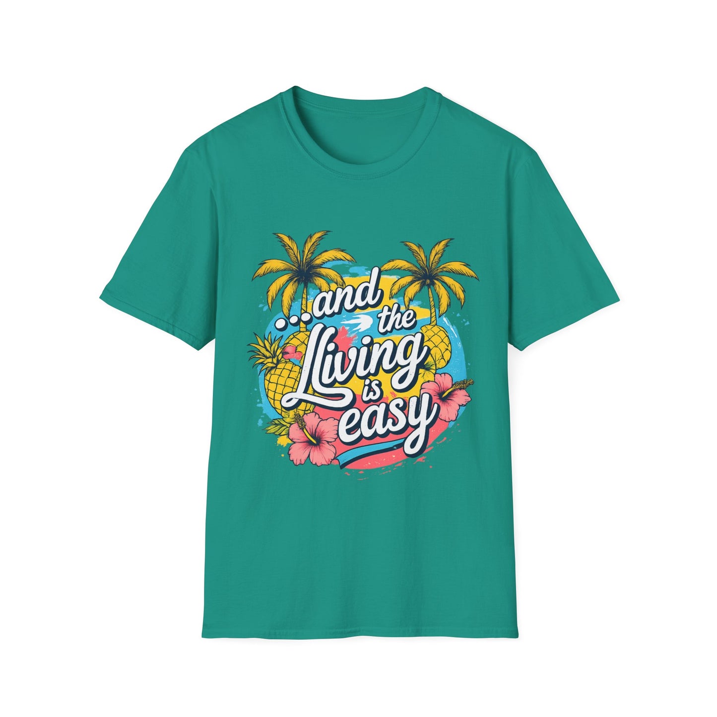 T-shirt Tropical « Easy Living » – T-shirt unisexe doux