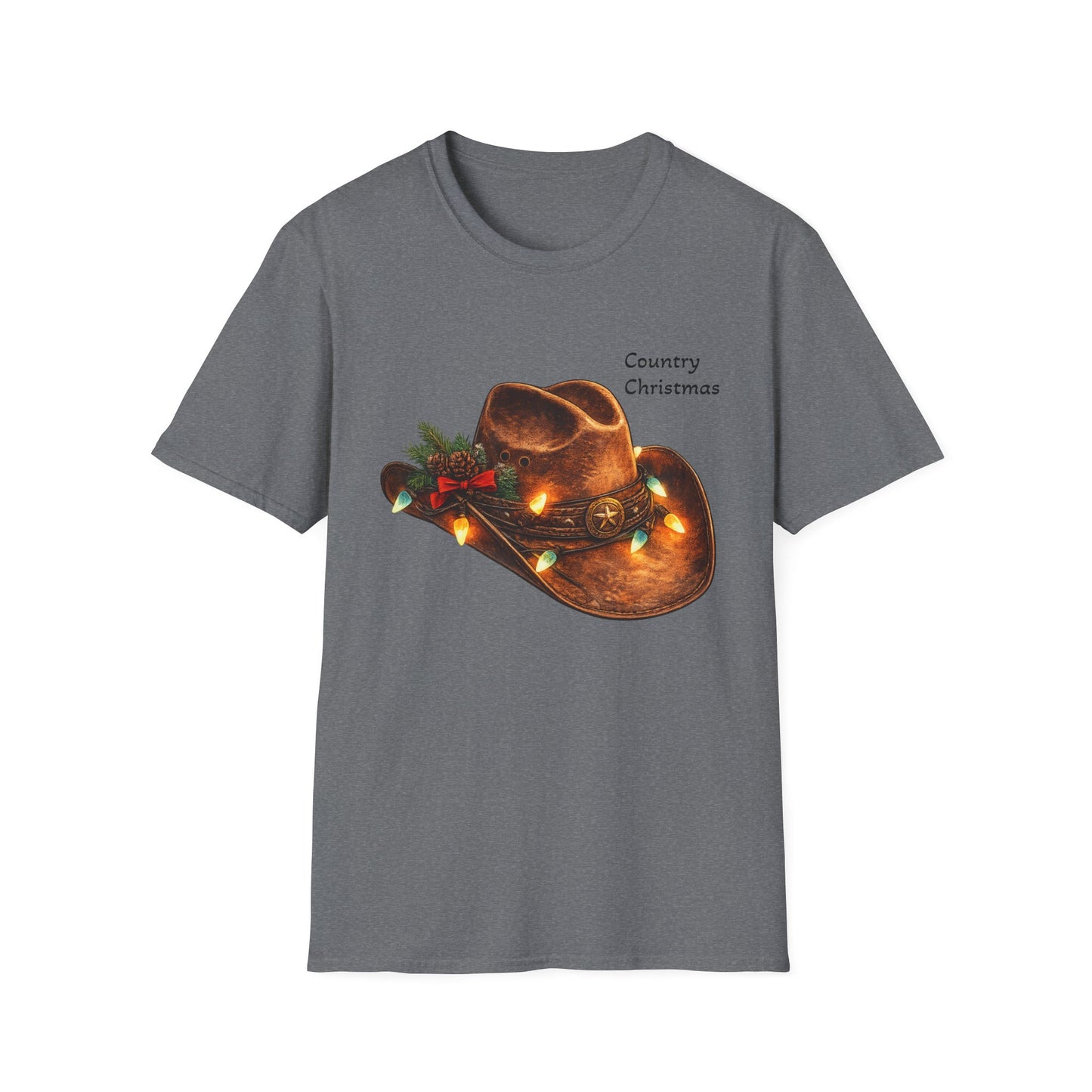 Country Christmas Cowboy Hat T-Shirt