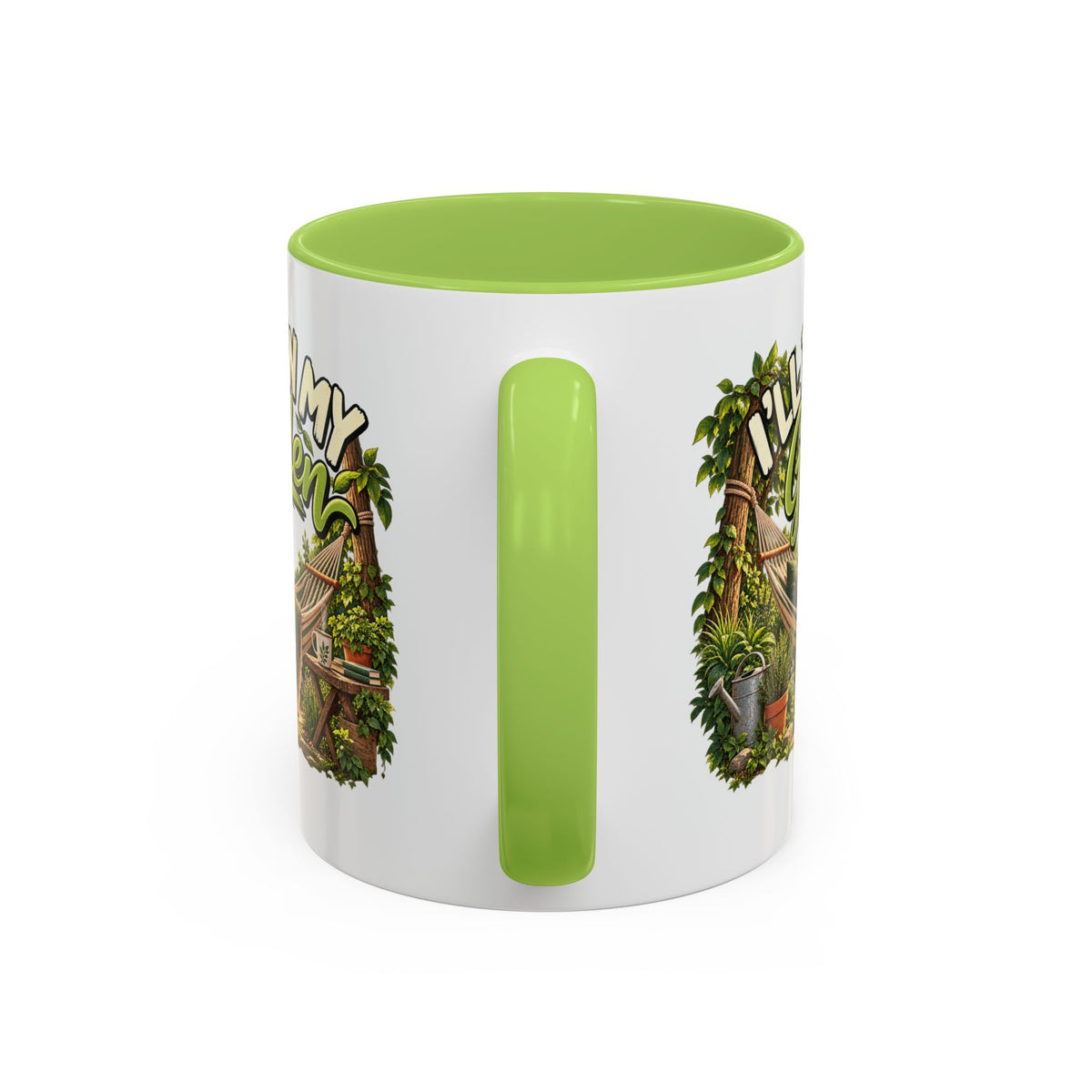 Ich bin im Garten Tasse