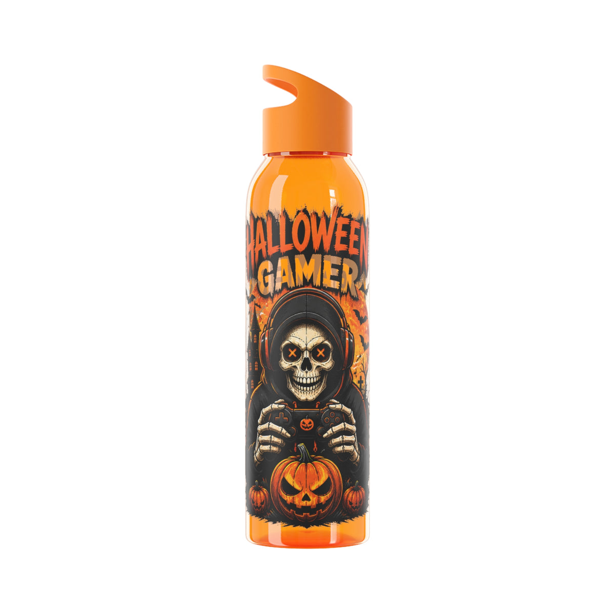 Halloween Gamer Water Bottle – Skull Gaming Bottle