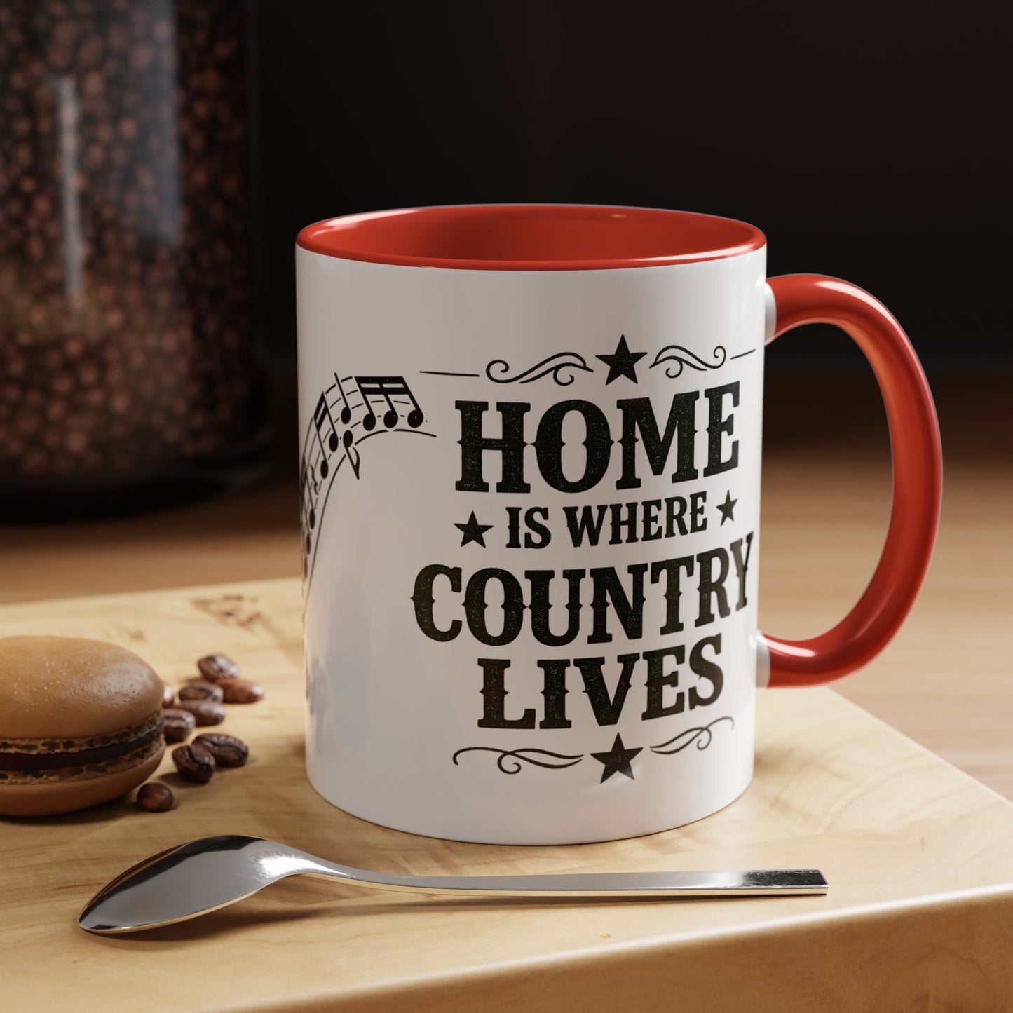 Home Is Where Country Lives Accent Mug – Country Music Mug