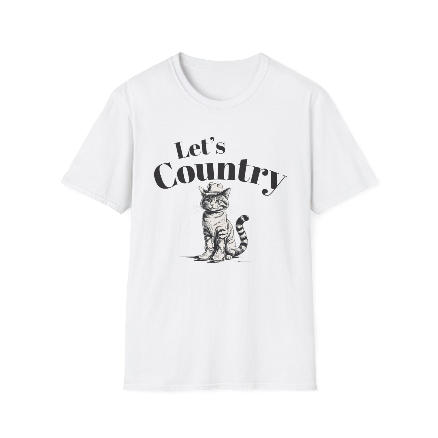 Country Cat Unisex T-Shirt, Cute Pet Lover Gift, Casual Wear, Country Vibe Tee, Birthday, Gift for Cat Lovers