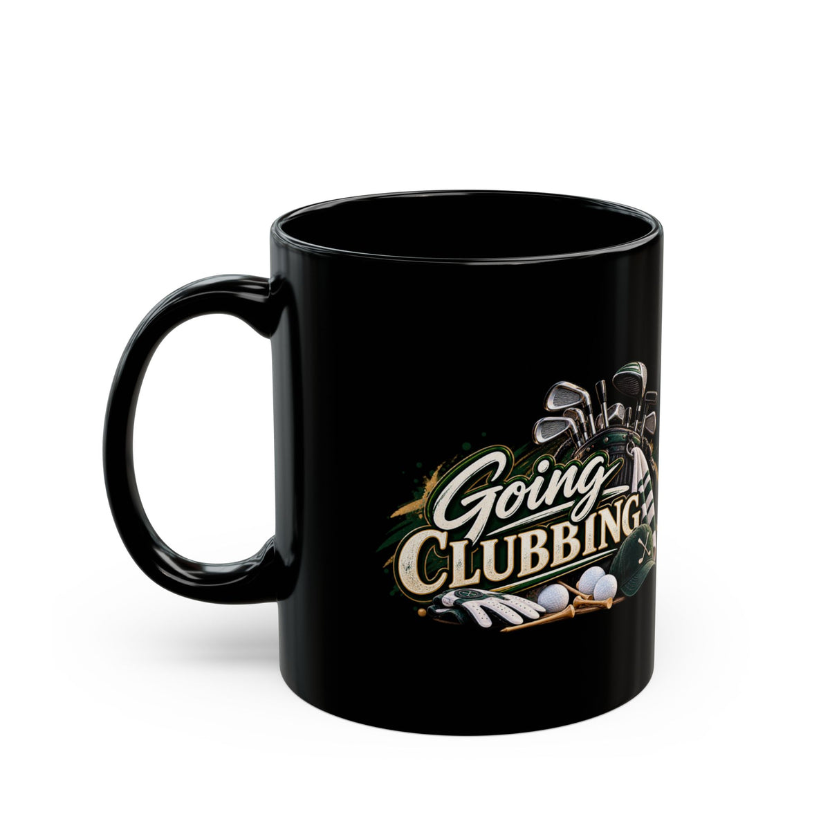 Going Clubbing Golf Mug – Funny Black Golfer Mug