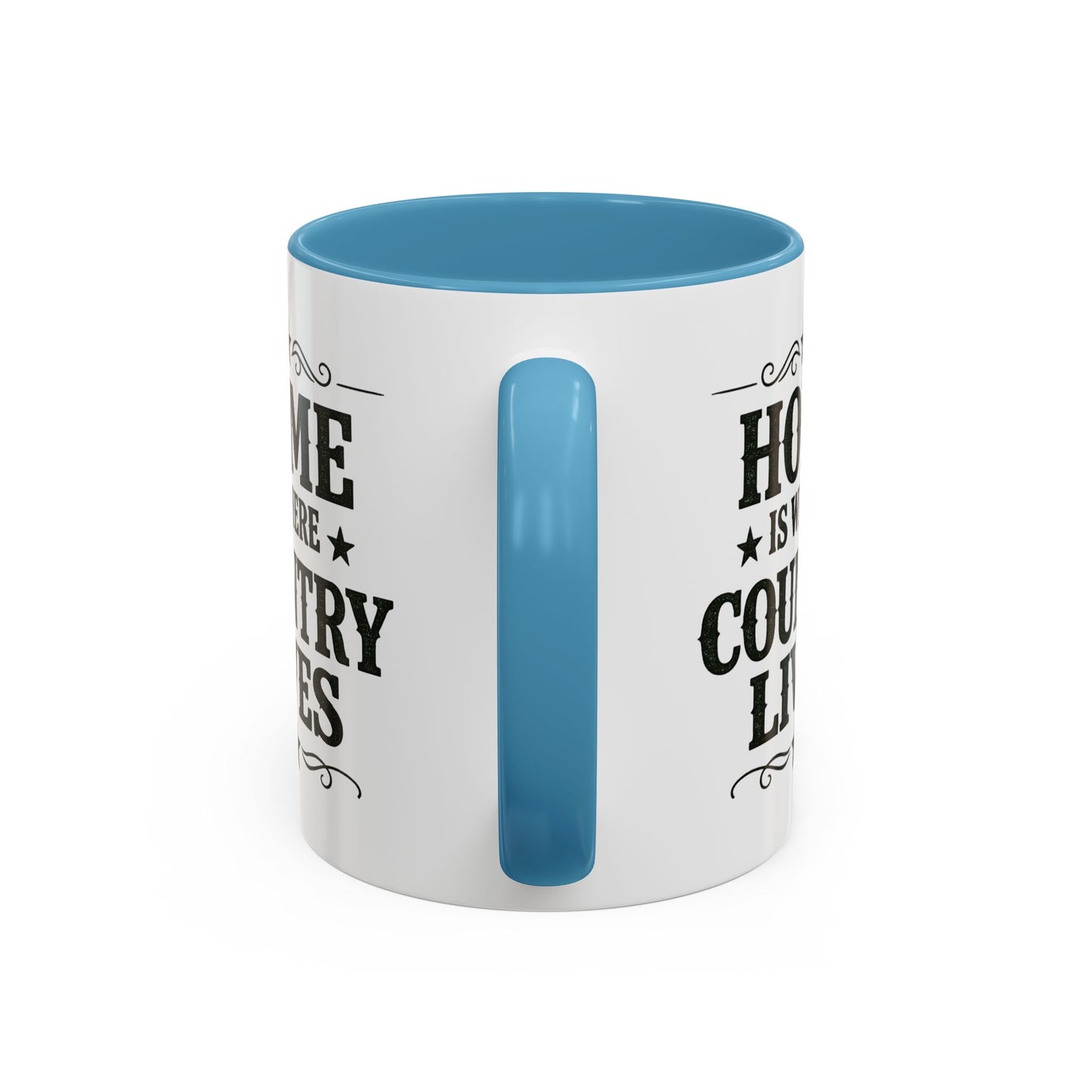 Home Is Where Country Lives Accent Mug – Country Music Mug