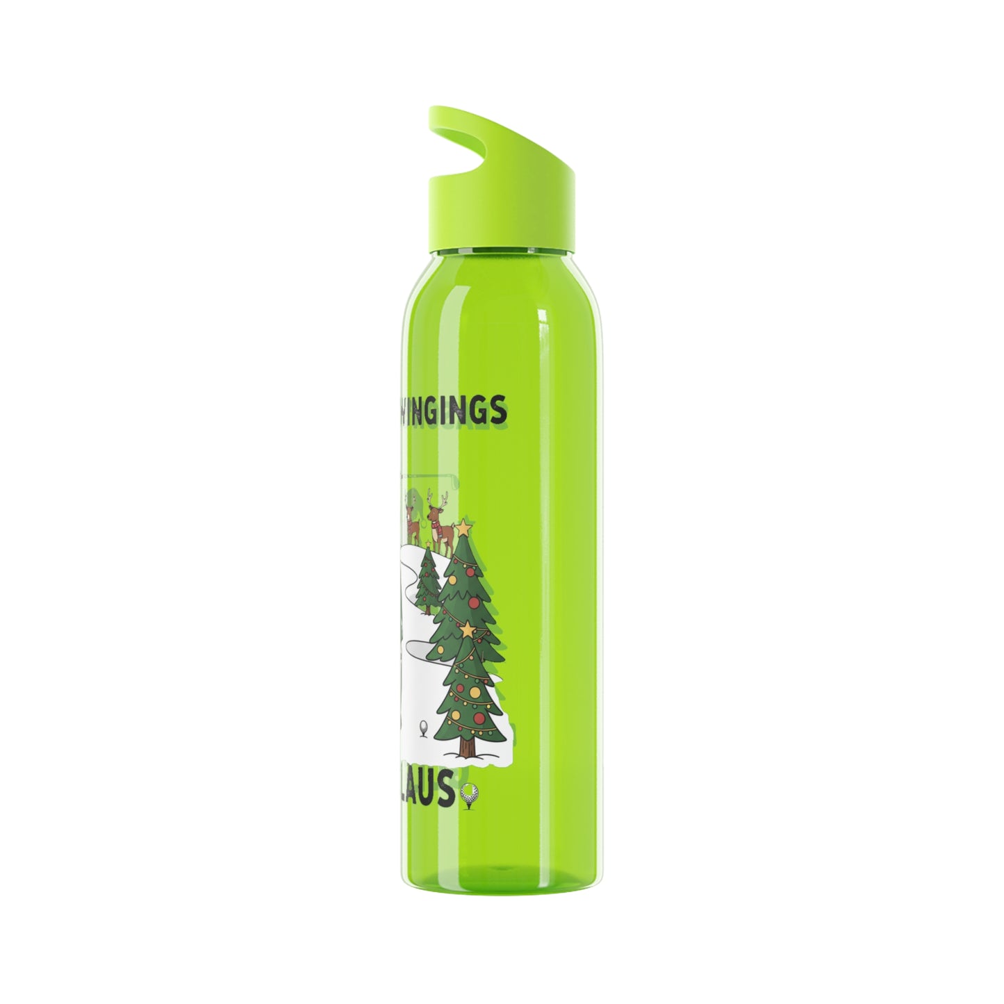 Golf Claus Christmas Golf Water Bottle – Season’s Swinging