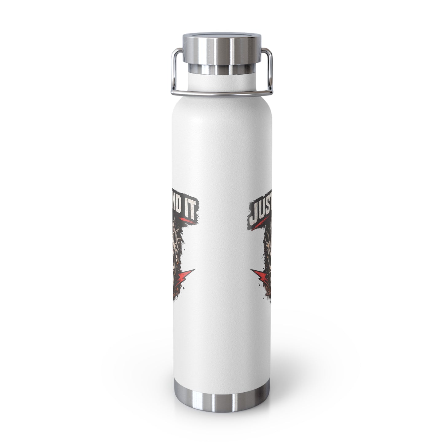 Just Send It Flask   22oz Copper-Insulated Skull & Flames Water Bottle