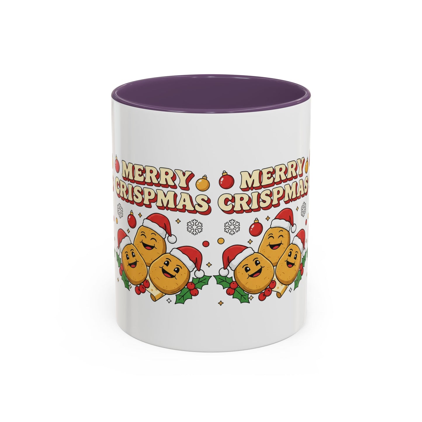 Merry Crispmas Christmas Accent Mug – Funny Festive Mug