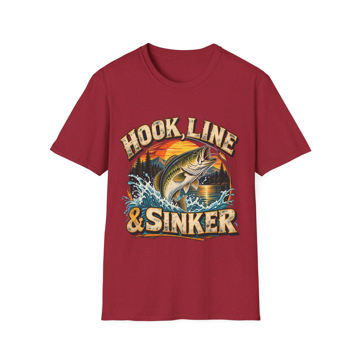 Hook, Line & Sinker Fishing T-Shirt – Vintage Angler Graphic Tee