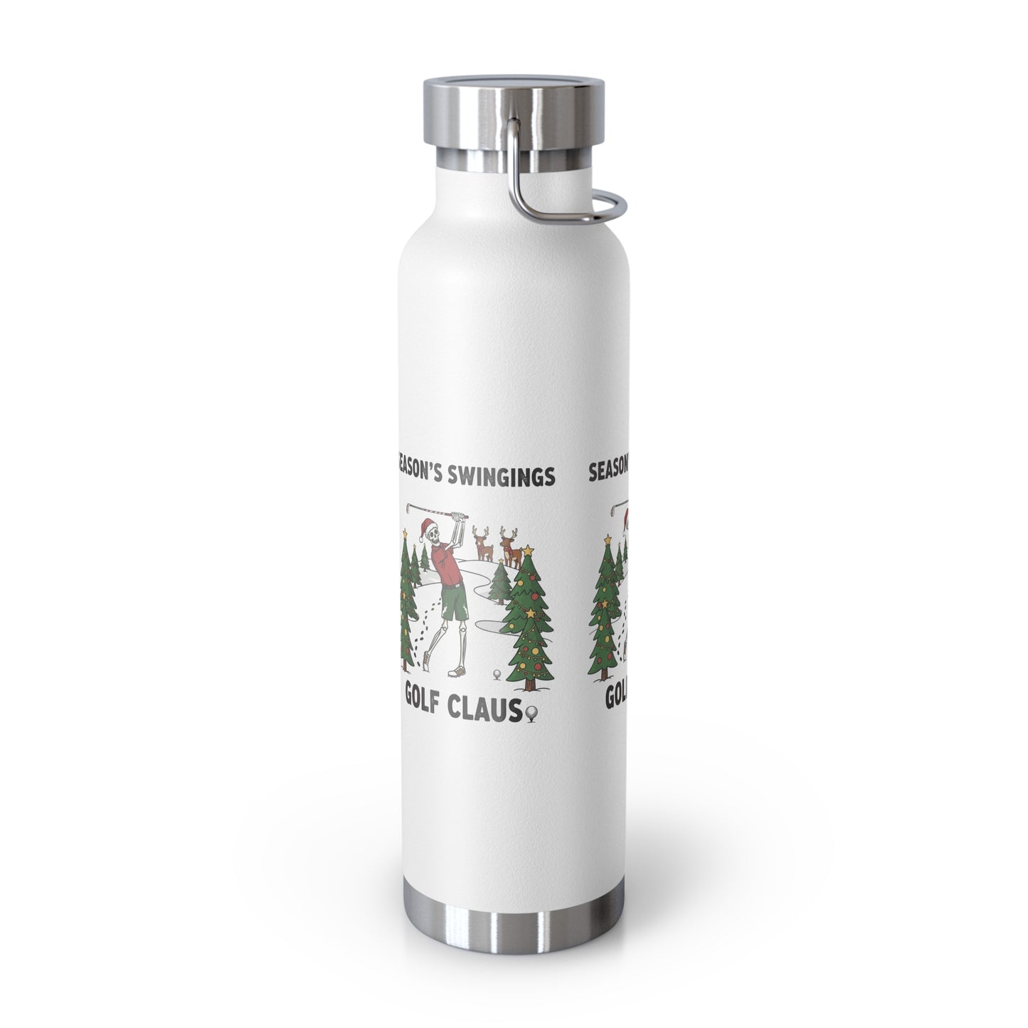 Golf Claus Insulated Flask – Season’s Swingings Christmas Golf Bottle