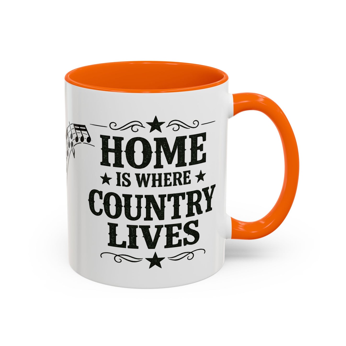 Home Is Where Country Lives Accent Mug – Country Music Mug