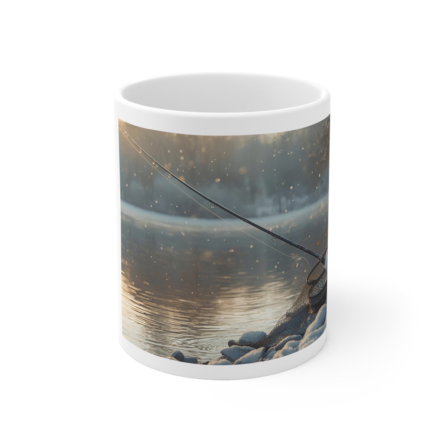 Reel in the Joy Mug - Perfect for Christmas, Holiday Gift, Fisherman Mug, Unique Christmas Fishing Decor