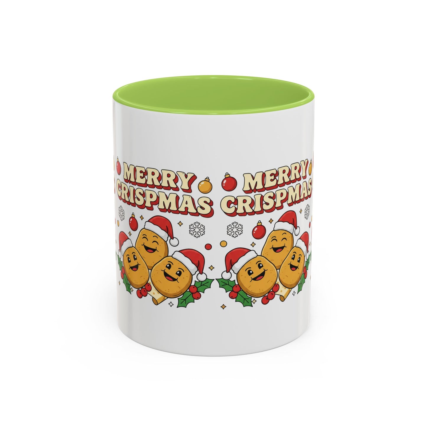 Merry Crispmas Christmas Accent Mug – Funny Festive Mug