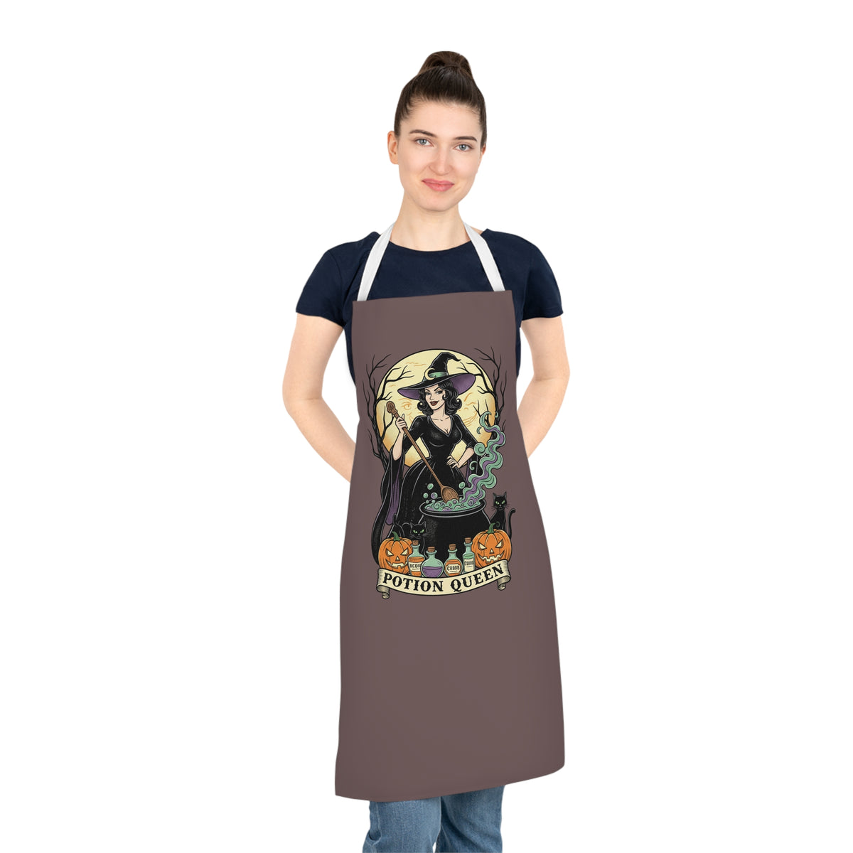 Potion Queen Halloween Apron – Witch & Cauldron Kitchen Apron