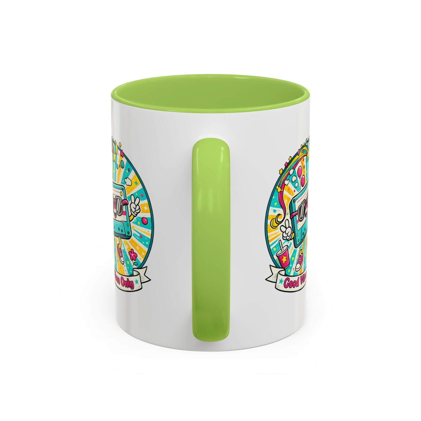 Retro Good Vibes Accent Mug