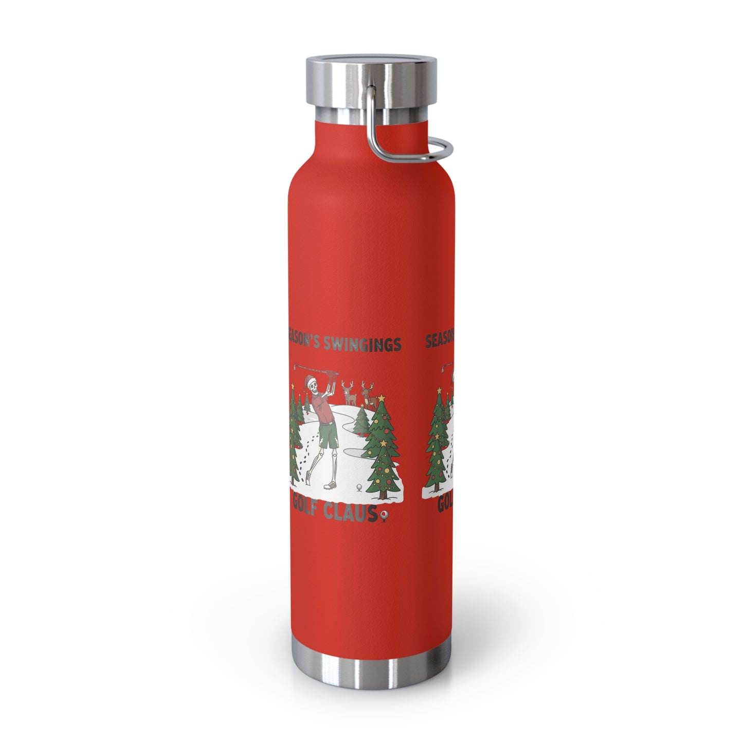 Golf Claus Insulated Flask – Season’s Swingings Christmas Golf Bottle