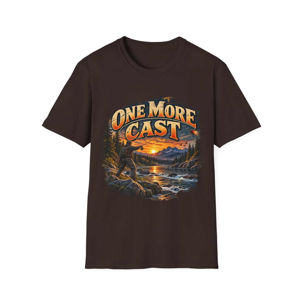 One More Cast Fishing T-Shirt – Vintage Angler Graphic Tee