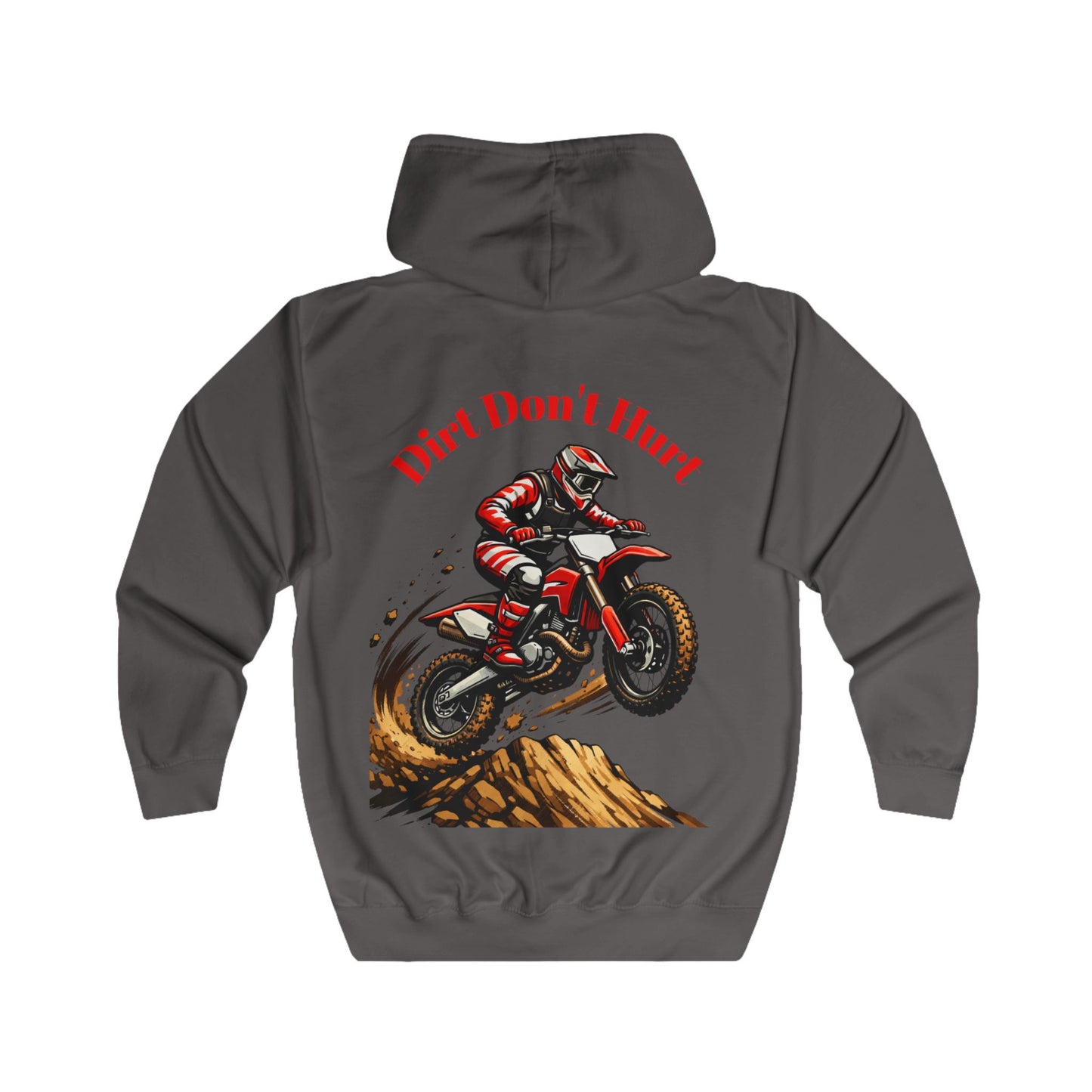 Sweat à Capuche Unisexe Motocross Dirt Bike La Terre Ne Fait Pas Mal Graphique