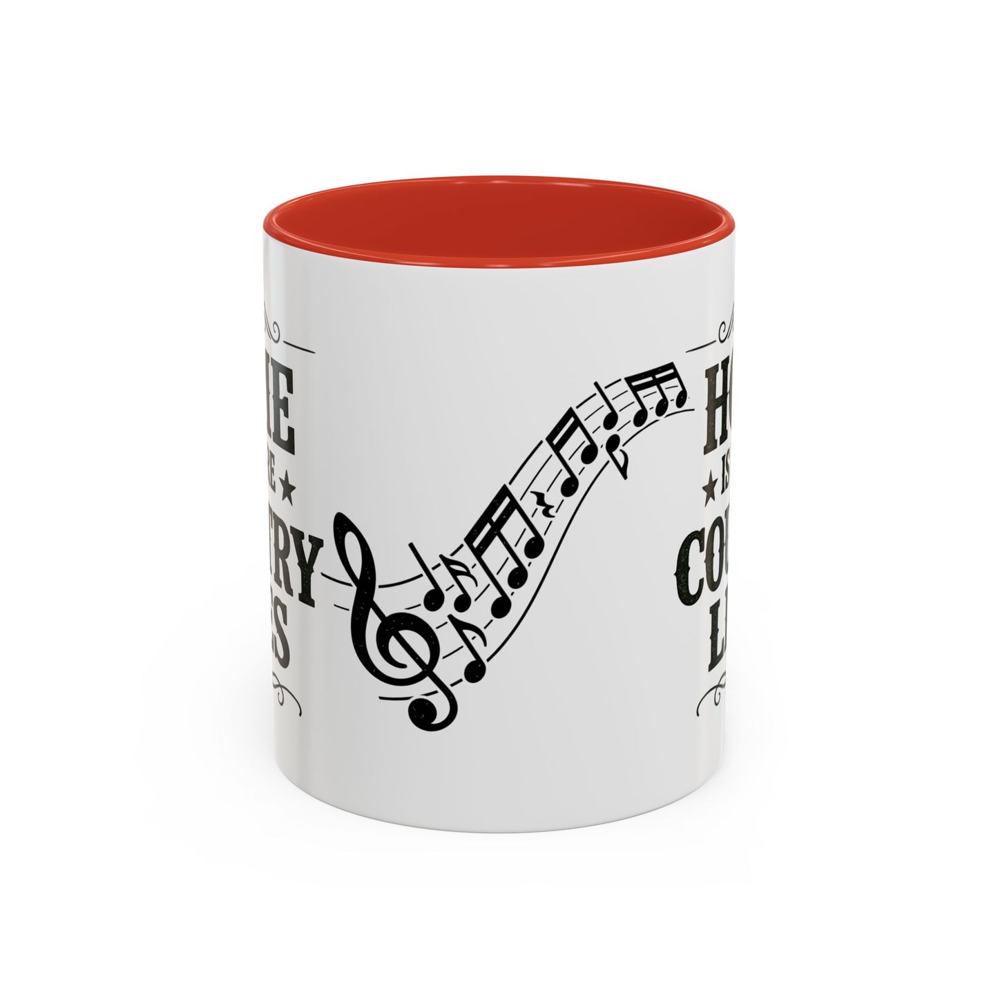 Home Is Where Country Lives Accent Mug – Country Music Mug