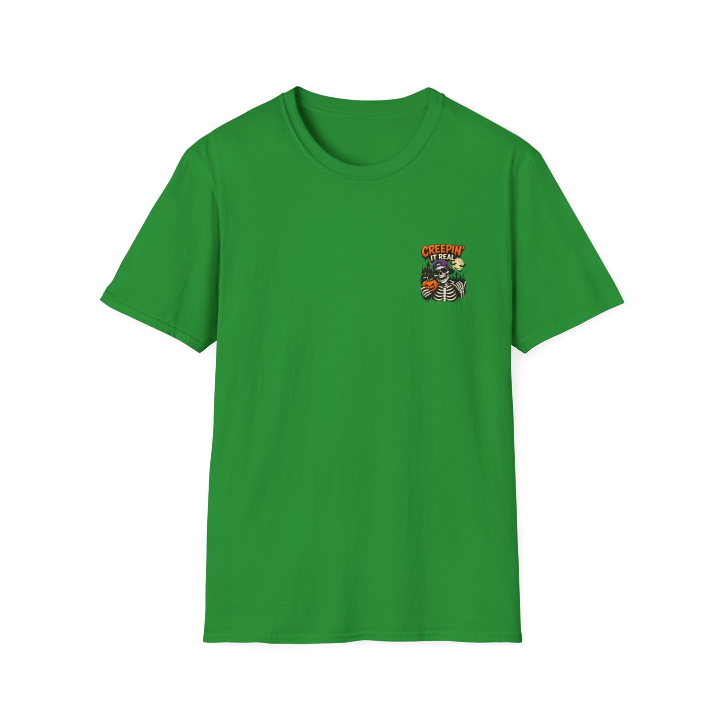 Creepin’ It Real Halloween T-Shirt – Skeleton Graphic Tee